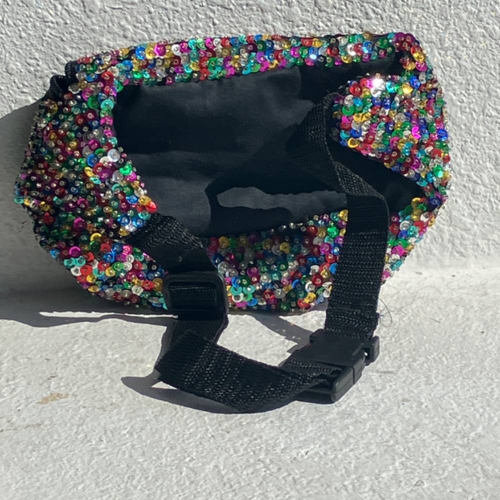Multicolor sequin and beaded fanny pack - Picture 2 of 2